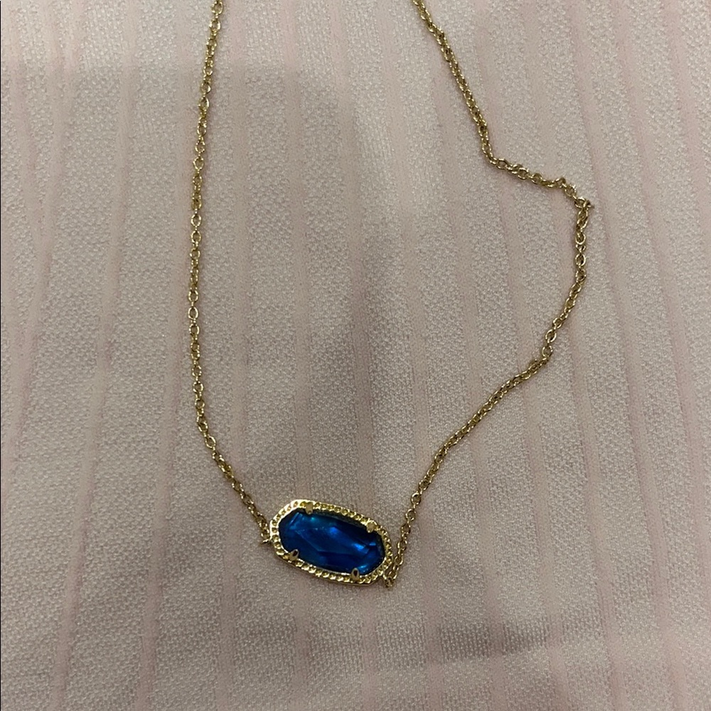 Elegant Blue and Gold Necklace